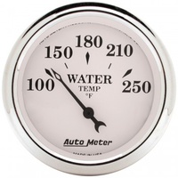 AUTOMETER GAUGE 2-1/16" WATER TEMPERATURE,100-250F,AIR-CORE,OLD-TYME WHITE # 1638