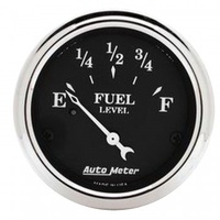 AUTOMETER GAUGE 2-1/16" FUEL LEVEL,73-10 ?,AIR-CORE,OLD TYME BLACK # 1716