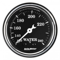 AUTOMETER GAUGE 2-1/16" WATER TEMP,120-240F,6 FT.,MECHANICAL,OLD TYME BLACK # 1733