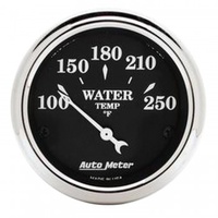 AUTOMETER GAUGE 2-1/16" WATER TEMPERATURE,100-250F,AIR-CORE,OLD TYME BLACK # 1737