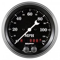AUTOMETER GAUGE 3-3/8" GPS SPEEDOMETER,0-120 MPH,OLD TYME BLACK # 1749