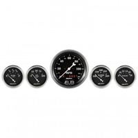 AUTOMETER GAUGE 5 PC. GAUGE KIT,3-3/8" & 2-1/16",GPS SPEEDOMETER,OLD TYME BLACK # 1750