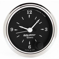 AUTOMETER GAUGE 2-1/16" CLOCK,12 HOUR,OLD TYME BLACK # 1785