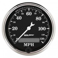AUTOMETER GAUGE 3-1/8" SPEEDOMETER,0-120 MPH,ELECTRIC,OLD TYME BLACK # 1787