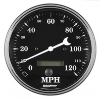 AUTOMETER GAUGE 5" SPEEDOMETER,0-120 MPH,ELECTRIC W/ LCD ODO,OLD TYME BLACK # 1789