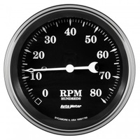 AUTOMETER GAUGE 3-3/8" TACHOMETER,8K RPM,IN-DASH,OLD TYME BLACK # 1790