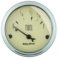 AUTOMETER GAUGE 2-1/16" FUEL LEVEL,73-10 ?,AIR-CORE,ANTIQUE BEIGE # 1816