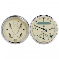 AUTOMETER GAUGE 2 PC. GAUGE KIT,3-3/8" QUAD & TACH/SPEEDO,240-33 ?,ANTIQUE BEIGE # 1820