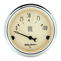 AUTOMETER GAUGE 2-1/16" OIL PRESSURE,0-100 PSI,AIR-CORE,AIR-CORE,ANTIQUE BEIGE # 1827
