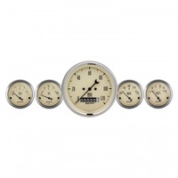 AUTOMETER 5 PC GAUGE KIT,3-3/8" & 2-1/16",ELECTRIC SPEEDOMETER,ANTIQUE BEIGE # 1840