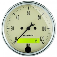 AUTOMETER GAUGE 3-1/8" SPEEDOMETER,0-120 MPH,ELECTRIC,ANTIQUE BEIGE # 1887
