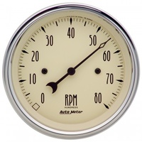 AUTOMETER GAUGE 3-3/8" IN-DASH TACHOMETER,0-8,000 RPM,ANTIQUE BEIGE # 1890