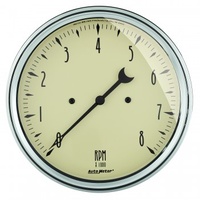 AUTOMETER GAUGE 5" IN-DASH TACHOMETER,0-8,000 RPM,ANTIQUE BEIGE # 1899