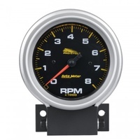 AUTOMETER GAUGE 3-3/4" TACHOMETER,0-8,000 RPM,BLACK W/ SILVER BEZEL,PRO-CYCLE # 19201