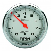 AUTOMETER GAUGE 3-3/8" TACHOMETER,0-8,000 RPM,SILVER,PRO-CYCLE # 19302