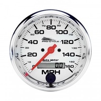 AUTOMETER GAUGE 3-3/4" SPEEDOMETER,0-160 MPH,ELECTRIC,WHITE,PRO-CYCLE # 19355