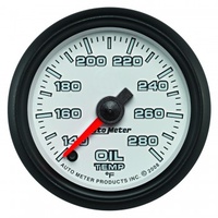 AUTOMETER GAUGE 2-1/16" OIL TEMPERATURE,140-280F,STEPPER MOTOR,WHITE/BLACK,PRO-CYCLE # 19540