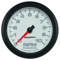 AUTOMETER GAUGE 3-3/8" TACHOMETER,0-10,000 RPM,WHITE/BLACK,PRO-CYCLE # 19598