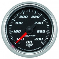 AUTOMETER GAUGE 2-1/16" OIL TEMPERATURE,140-280F,STEPPER MOTOR,BLACK/BRIGHT ANODIZED,PRO-CYCLE # 19640