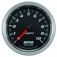 AUTOMETER GAUGE 3-3/8" TACHOMETER,0-10,000 RPM,BLACK/BRIGHT ANODIZED,PRO-CYCLE # 19698