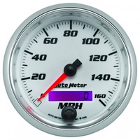 AUTOMETER GAUGE 3-3/8" SPEEDOMETER,0-160 MPH,ELECTRIC,WHITE,PRO-CYCLE # 19789