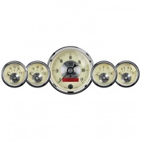 AUTOMETER GAUGE 5 PC. GAUGE KIT,3-3/8" & 2-1/16",ELECTRIC SPEEDO W/LCD ODO,PRESTIGE ANTQ. IVORY # 2000