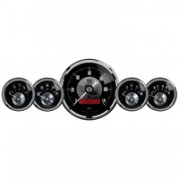 AUTOMETER GAUGE 5 PC. GAUGE KIT,3-3/8" & 2-1/16",ELECTRIC SPEEDO W/LCD ODO,PRESTIGE BLK. DIAMOND # 2001