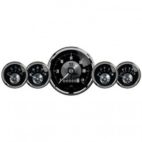 AUTOMETER GAUGE 5 PC. GAUGE KIT,3-3/8" & 2-1/16",ELECTRIC SPEEDO W/WHEEL ODO,PRESTIGE BLK. DIAMOND # 2003