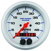 AUTOMETER GAUGE 3-3/8" GPS SPEEDOMETER,0-50 MPH,MARINE WHITE # 200635