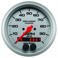 AUTOMETER GAUGE 3-3/8" GPS SPEEDOMETER,0-100 MPH,MARINE SILVER # 200636-33