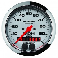 AUTOMETER GAUGE 3-3/8" GPS SPEEDOMETER,0-100 MPH,MARINE CHROME # 200636-35