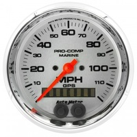 AUTOMETER GAUGE 3-3/8" GPS SPEEDOMETER,0-120 MPH,MARINE CHROME # 200637-35