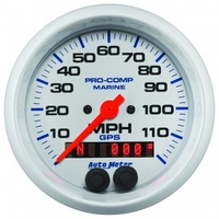AUTOMETER GAUGE 3-3/8" GPS SPEEDOMETER,0-120 MPH,MARINE WHITE # 200637