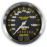 AUTOMETER GAUGE 3-3/8" GPS SPEEDOMETER,0-140 MPH,MARINE CARBON FIBER # 200638-40