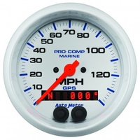 AUTOMETER GAUGE 3-3/8" GPS SPEEDOMETER,0-140 MPH,MARINE WHITE # 200638