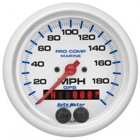 AUTOMETER GAUGE 3-3/8" GPS SPEEDOMETER,0-200 MPH,MARINE WHITE # 200639
