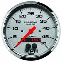 AUTOMETER GAUGE 5" GPS SPEEDOMETER,0-50 MPH,MARINE CHROME # 200644-35