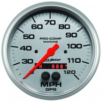 AUTOMETER GAUGE 5" GPS SPEEDOMETER,0-120 MPH,MARINE SILVER # 200646-33