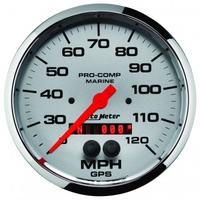 AUTOMETER GAUGE 5" GPS SPEEDOMETER,0-120 MPH,MARINE CHROME # 200646-35