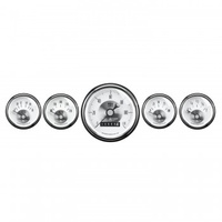 AUTOMETER GAUGE 5 PC. GAUGE KIT,3-3/8" & 2-1/16",ELECTRIC SPEEDO W/ WHEEL ODO,PRESTIGE PEARL # 2007