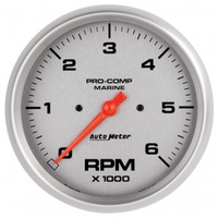 AUTOMETER GAUGE 5" IN-DASH TACHOMETER,0-6,000 RPM,MARINE SILVER # 200750-33