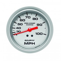 AUTOMETER GAUGE 3-3/8" MECHANICAL SPEEDOMETER,0-100 MPH,MARINE SILVER # 200754-33