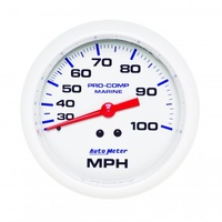 AUTOMETER GAUGE 3-3/8" MECHANICAL SPEEDOMETER,0-100 MPH,MARINE WHITE # 200754