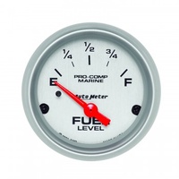 AUTOMETER GAUGE 2-1/16" FUEL LEVEL,240-33 ?,AIR-CORE,MARINE SILVER # 200760-33