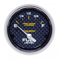 AUTOMETER GAUGE 2-1/16" FUEL LEVEL,240-33 ?,MARINE CARBON FIBER # 200760-40