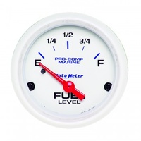 AUTOMETER GAUGE 2-1/16" FUEL LEVEL,240-33 ?,AIR-CORE,MARINE WHITE # 200760