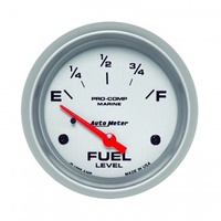 AUTOMETER GAUGE 2-5/8" FUEL LEVEL,240-33 ?,AIR-CORE,MARINE SILVER # 200761-33