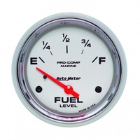 AUTOMETER GAUGE 2-5/8" FUEL LEVEL,240-33 ?,AIR-CORE,MARINE CHROME # 200761-35