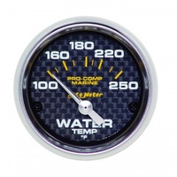 AUTOMETER GAUGE 2-1/16" WATER TEMPERATURE,100-250F,AIR-CORE,MARINE CARBON FIBER # 200762-40