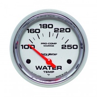 AUTOMETER GAUGE 2-5/8" WATER TEMPERATURE,100-250F,AIR-CORE,MARINE CHROME # 200763-35